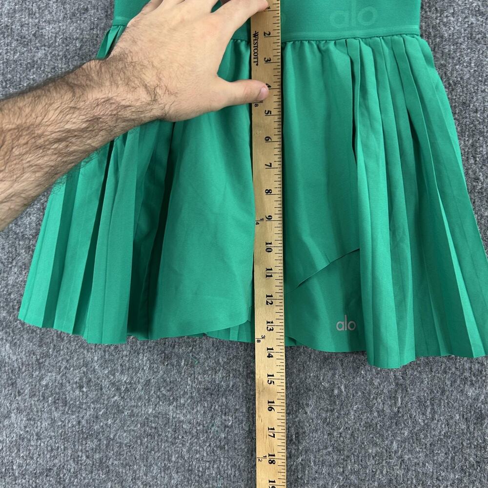 Alo Yoga Skirt Small Emerald Aces Tennis Skort Pleated Green Athletic Chic - Picture 8 of 10